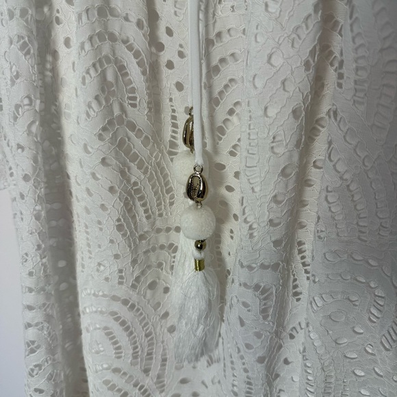 Lilly Pulitzer White Lace Dress Size M - Picture 5 of 7